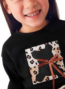 T-shirt Mayoral noire à lacets pour fille