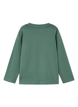 T-shirt Mayoral basic green letters for boys