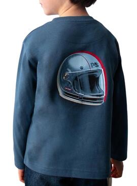 T-shirt Mayoral motos bleue pour garçon