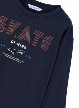 Ensemble de 2 t-shirts Mayoral skate blanc marine pour garçon