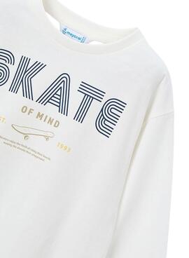 Ensemble de 2 t-shirts Mayoral skate vert blanc pour garçon.