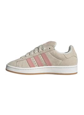 Chaussures Adidas Campus 00S Beige et rose pour femme