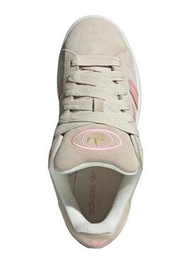 Chaussures Adidas Campus 00S Beige et rose pour femme