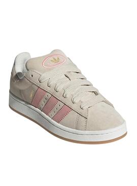 Chaussures Adidas Campus 00S Beige et rose pour femme