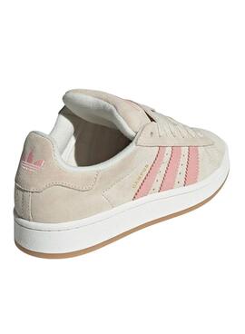 Chaussures Adidas Campus 00S Beige et rose pour femme