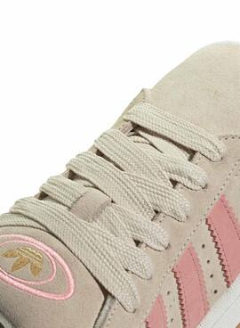 Chaussures Adidas Campus 00S Beige et rose pour femme