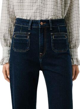 Jean Pepe Jeans Lexa Rinse pour femme, coupe droite.