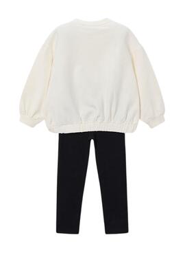 Ensemble Mayoral legging et sweat à capuche avec nœud pour fille