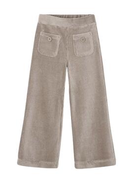 Pantalon Mayoral en velours côtelé beige pour fille