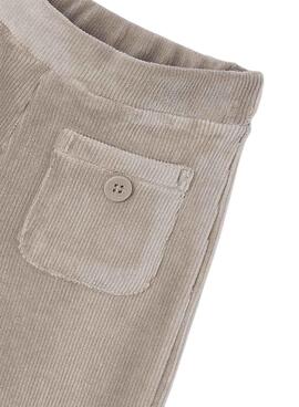 Pantalon Mayoral en velours côtelé beige pour fille