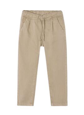 Pantalon chino Mayoral jogger tostado pour enfant.