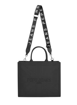 Sac à main Pepe Jeans Gabrielle en caoutchouc noir pour femme