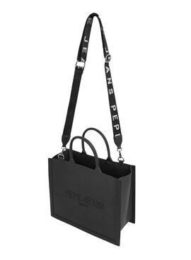 Sac à main Pepe Jeans Gabrielle en caoutchouc noir pour femme