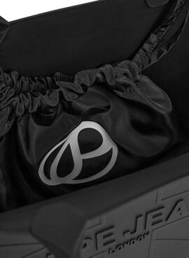 Sac à main Pepe Jeans Gabrielle en caoutchouc noir pour femme