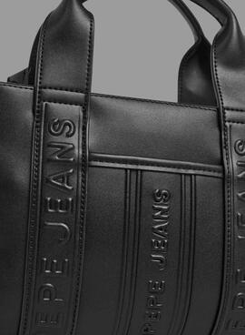 Sac à main rectangulaire noir pour femme Pepe Jeans Zadie