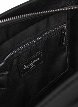 Sac à main rectangulaire noir pour femme Pepe Jeans Zadie