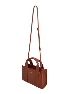 Sac Pepe Jeans Zadie rectangulaire marron pour femme