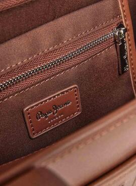 Sac Pepe Jeans Zadie rectangulaire marron pour femme