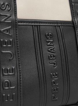Sac Pepe Jeans Zadie rectangulaire bicolore pour femme