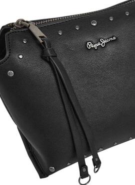 Sac Pepe Jeans Edith avec des clous noir pour femme