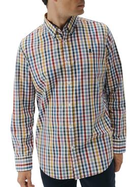 Chemise El Pulpo à carreaux vichy grands multicolores pour homme