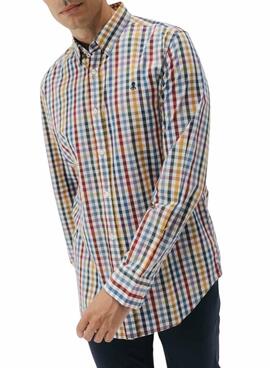 Chemise El Pulpo à carreaux vichy grands multicolores pour homme