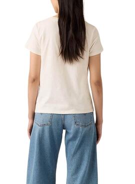 T-shirt Levi's Perfect beige roses pour femme