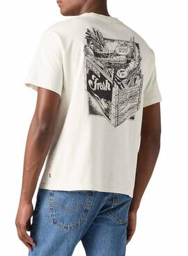 T-shirt Levi's Graphic Vintage Fresh blanc pour homme