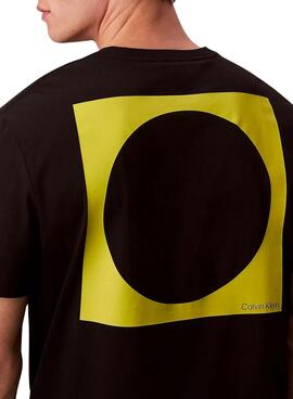 T-shirt Calvin Klein cercle noir pour homme