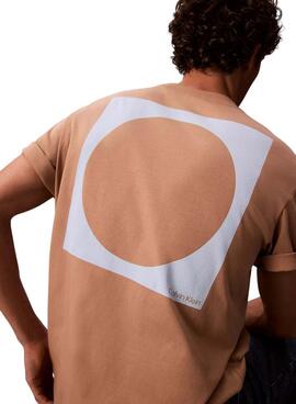 T-shirt Calvin Klein cercle orange pour homme