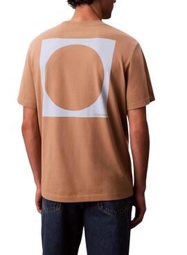 T-shirt Calvin Klein cercle orange pour homme