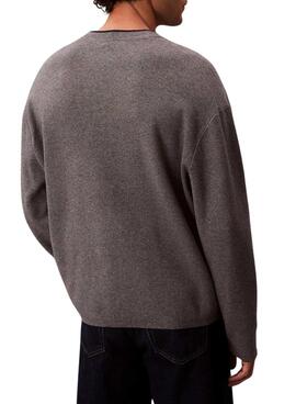 Maillot Calvin Klein Logo gris pour homme