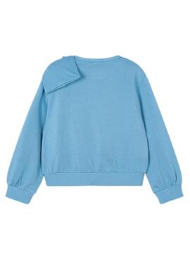Sweat à capuche Mayoral avec nœud bleu pour fille