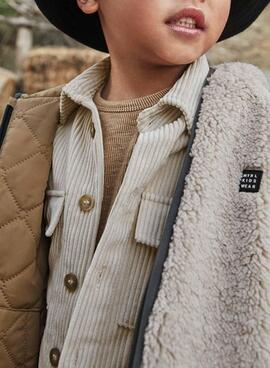 Manteau réversible en peau de mouton Mayoral pour garçon