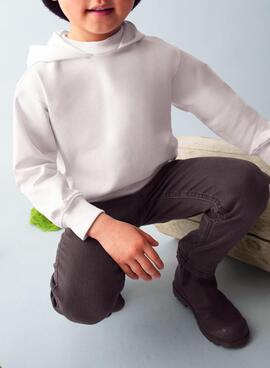 Sweat à capuche blanc Mayoral pour garçon