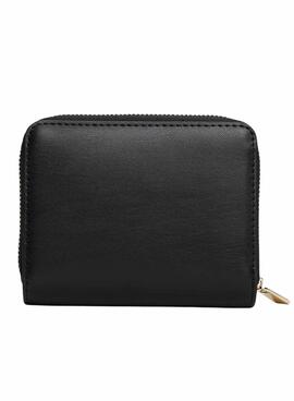 Portefeuille Tommy Hilfiger Icon noir avec rabat pour femme