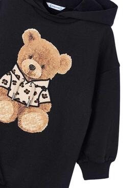 Robe à capuche en velours Mayoral pour fille