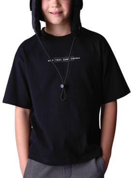 T-shirt Mayoral en relieve negro para niño