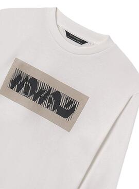 T-shirt Mayoral en relief nomade blanc pour enfant