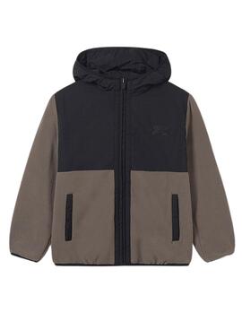 Manteau Mayoral réversible noir pour enfant.