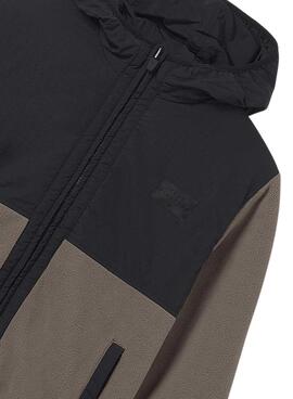 Manteau Mayoral réversible noir pour enfant.