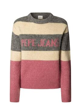 Maillot Pepe Jeans Carlis à rayures color block pour femme