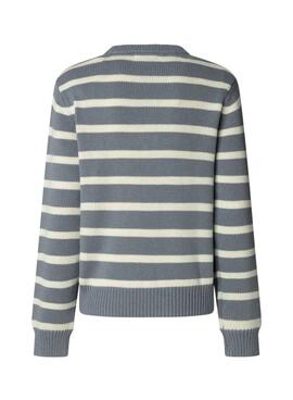 Maillot Pepe Jeans Caprice à rayures bleues pour femme.