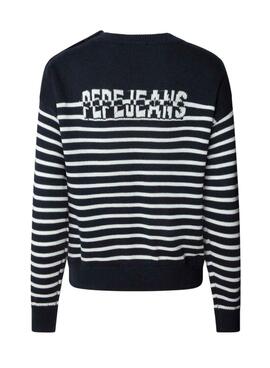 Maillot Pepe Jeans Carlina à rayures marine pour femme
