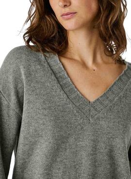Maillot Pepe Jeans Cherice gris à col en V pour femme