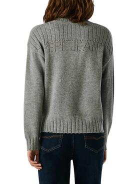 Maillot Pepe Jeans Cherice gris à col en V pour femme