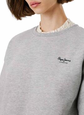 Sweatshirt Pepe Jeans Babi col rond gris pour femme