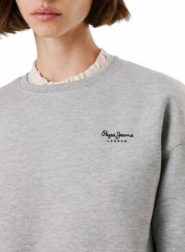 Sweatshirt Pepe Jeans Babi col rond gris pour femme