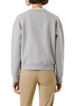 Sweatshirt Pepe Jeans Babi col rond gris pour femme