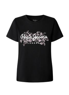 T-shirt Pepe Jeans Bero noir pour femme